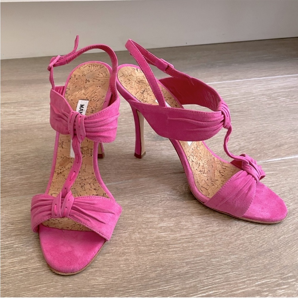 Women's Pink Heeled Sandals